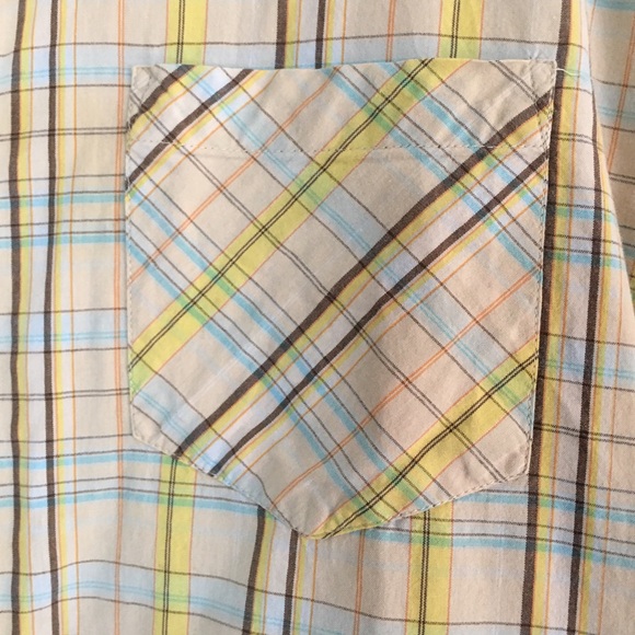 Mens Gordon Smith Large Striped Collared Short Sleeve Button Up - Picture 2 of 6